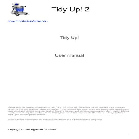 Tidy Up! User Manual