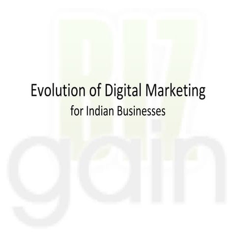 Evolution of Digital Marketing