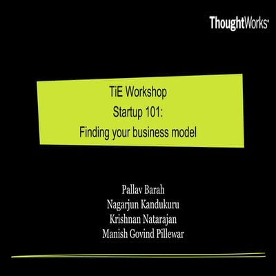 Startup 101: finding your business model
