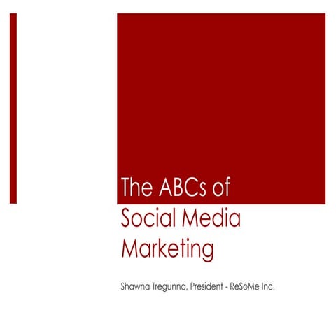 The ABCs of Social Media - A 101 Presentation