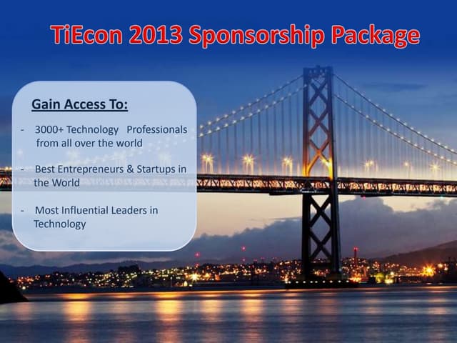 TiEcon 2013 sponsorship package