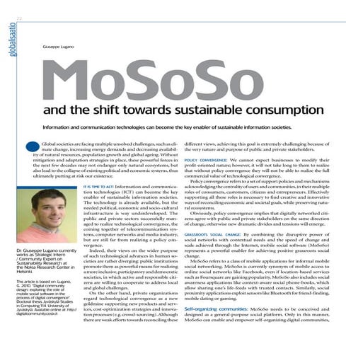 MoSoSo and the shift towards collaborative consumption