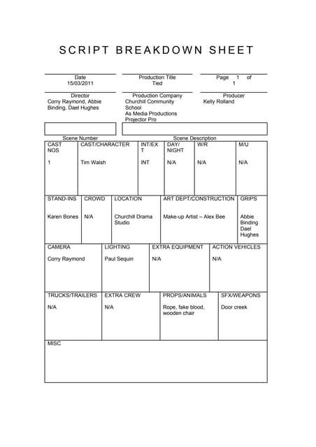 Tied continuity sheet | PDF