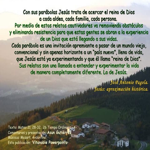 Tiempo ordinario 26 Del dicho al hecho