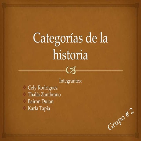CATEGORIAS DE LA HISTORIA