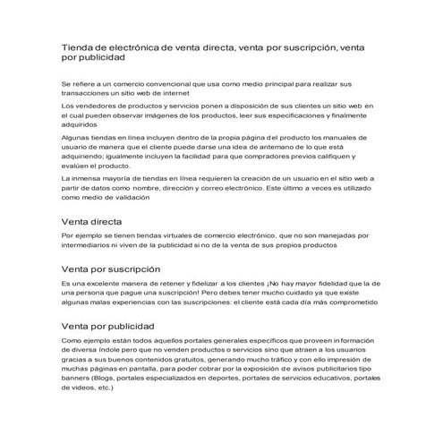 Tienda de electrónica de venta directa