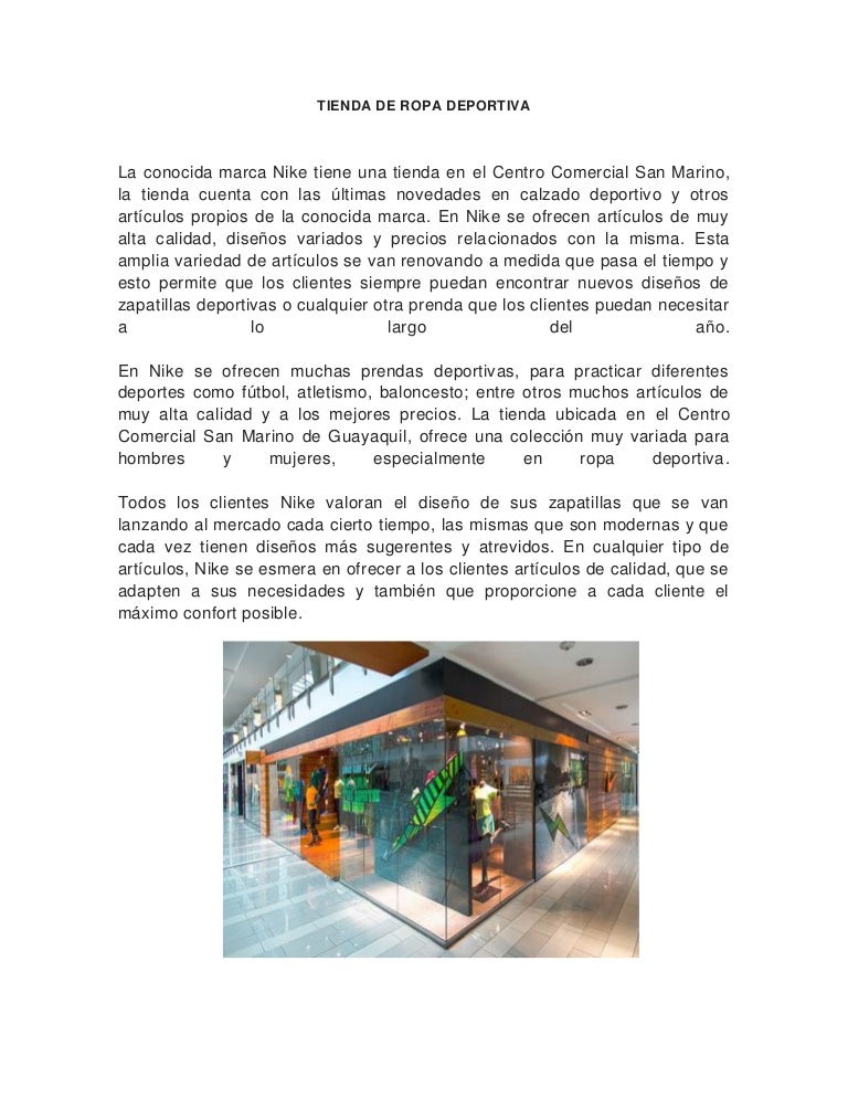 Tienda de ropa deportiva