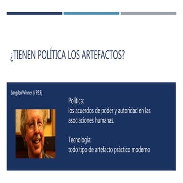 Tienen política los artefactos