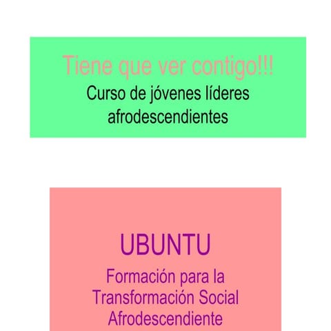 Tiene que ver contigo!!!