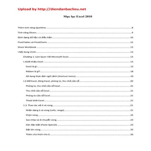 Tieng viet excel 2010 training book