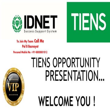 TIENS Pal B Basnayat IDNET English OPP 2019... TIENS IDNET