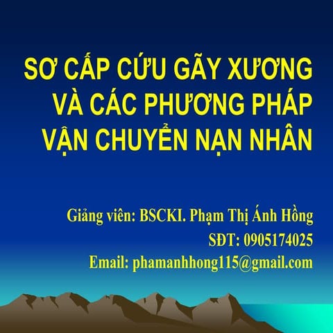 TIEP CAN GAY XUONG bài học cho y đa khoa
