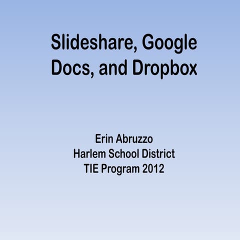 Tie presentation 2012