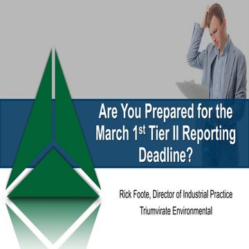 Are you prepared for the March 1st Tier II Reporting deadline? | PDF