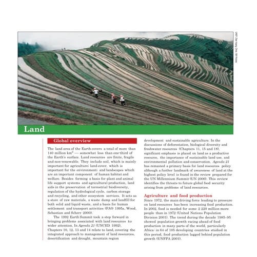 "Gestión sostenible de la tierra: desafíos globales desde la Cumbre de Río 1992