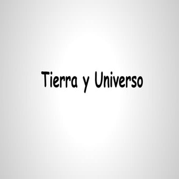 Tierra y universo...
