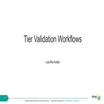 Tier Validation Workflows