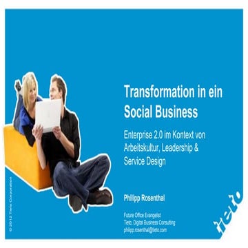 Tieto Future Office ® - Social Business Transformation