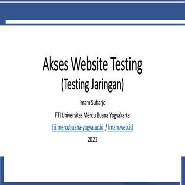 Testingan Website -  Testing Jaringan