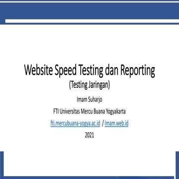 Website testing dan report