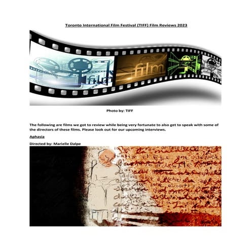 TIFF 2023 Film Reviews by Creative Multimedia and Writing