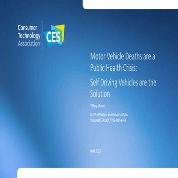  AUTONOMOUS VEHICLES - THE RIGHT SOLUTIONS TO AVERT THE CRISIS OF MOTOR VEHIC...
