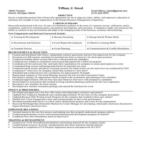 HR Resume