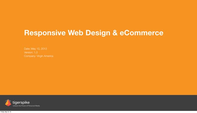 Responsive web design and eCommerce