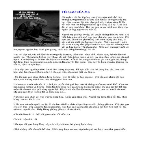 Túi gạo của Mẹ