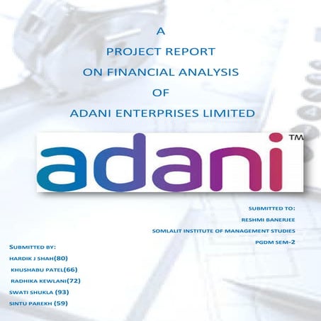 Financial analysis of Adani Enterprises