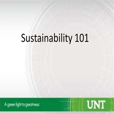 Sustainability 101