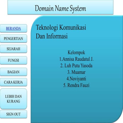 Domain Name System / Sistem Nama Domain | PPTX