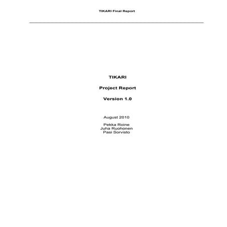 Tikari report