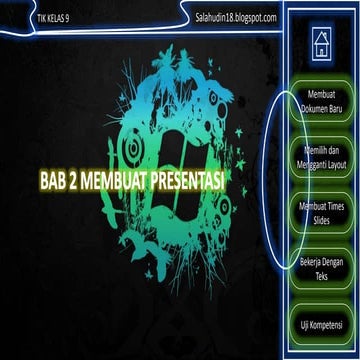 Tik kelas 9 bab 2 - membuat presentasi di powerpoint 2007