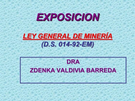 ley de mineria