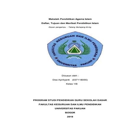 Makalah Pendidikan Agama Islam