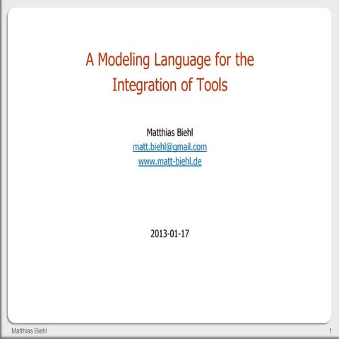 TIL - Tool Integration Language