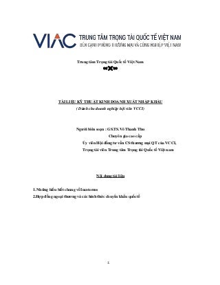 Tài liệu kinh doanh xuất nhập khẩu: Incoterms và hợp đồng ngoại thương.