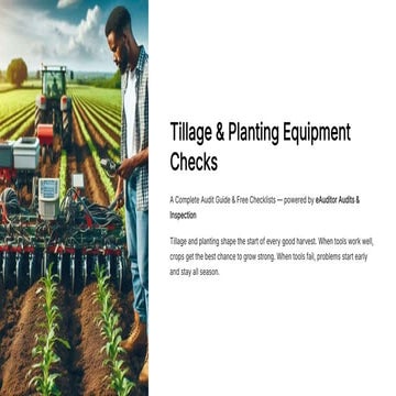 Farm Inspection with eAuditor Audits & Inspections | PDF