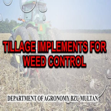 Tillage implements for weed control | PPSX