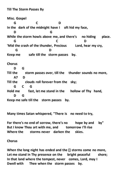 Joseph Larson Til The Storm Passes By Till the storm passes by | PDF