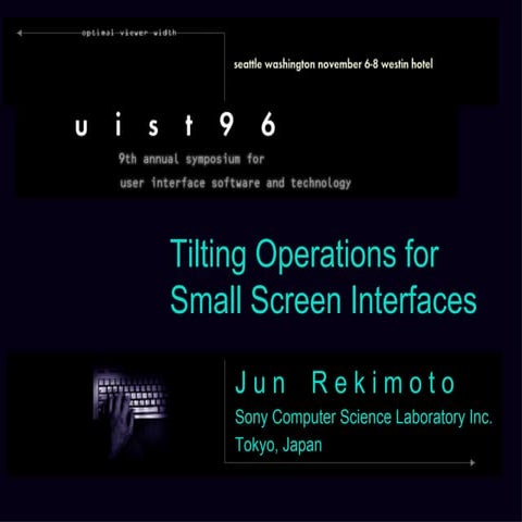 Tilting Operations for Small Screen Interfaces