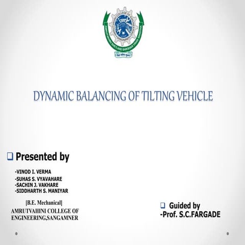 Tilting of vehicle