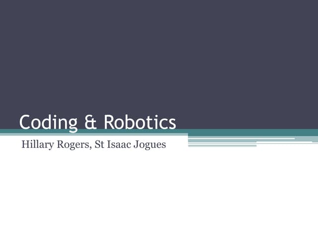 Robotics and Coding - Technology Innovations for Learning and Teaching 2015