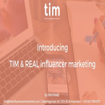 Introducing TIM & REAL influencer marketing (for agencies)