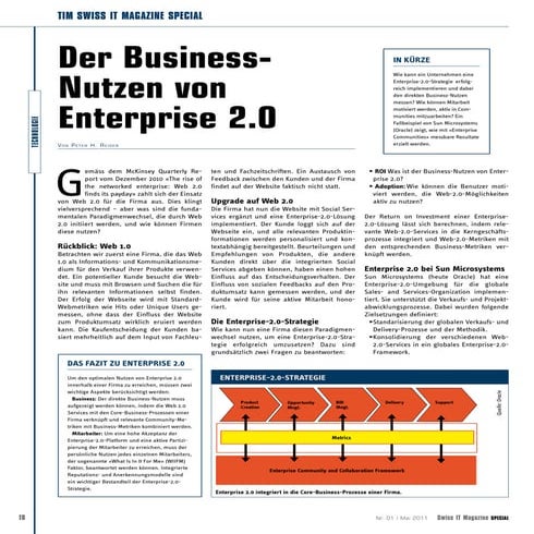 Der Business- Nutzen von Enterprise 2.0