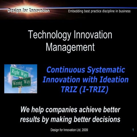 Continuous Systematic Innovation with Ideation TRIZ