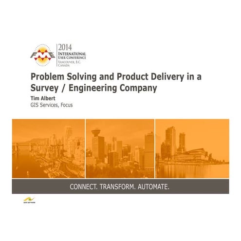Problem Solving and Product Delivery with FME in a Survey / Engineering company