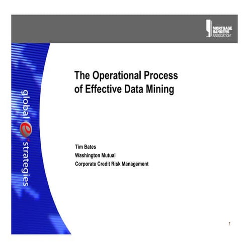 Tim Bates Mba Technology Conference 2007 Data Mining Presentation | PDF