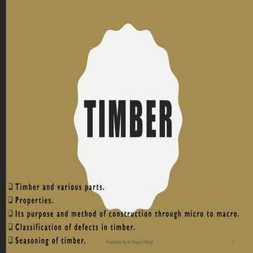 Defects in timber -- natural force | PPTX